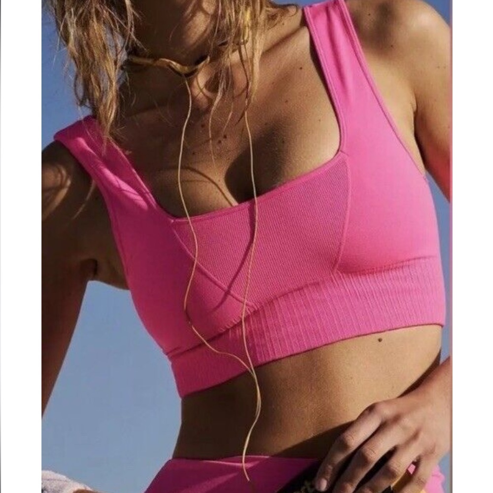 Vibrant Pink Sports Bra - Picture 2 of 9